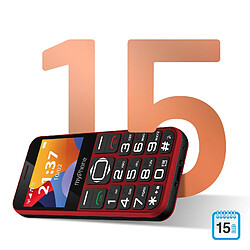 Myphone téléphone portable - Rouge pas cher