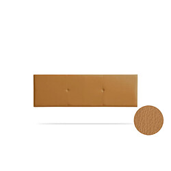 Tête de Lit Tapisée ALMA Simili cuir 145x50x5 cm - Marron Clair - Moonia