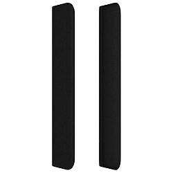 Acheter vidaXL Tête de lit avec oreilles - 203x16x118/128 cm Noir