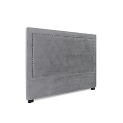 Tête de lit Nolwen Velours Gris Argent 160 cm