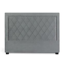 Tête de lit Nolwen Velours Gris Argent 160 cm
