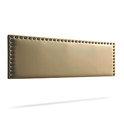 Avis Tête de Lit Tapisée MODENA Simili cuir 115x55x8 cm - Or - Moonia