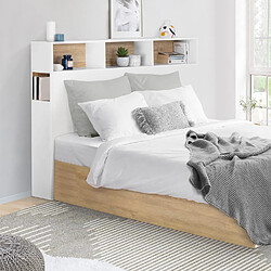 Acheter Idmarket Market CLEO Tête de lit - Blanc et Hêtre