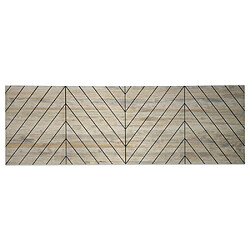 DS Meubles Tête de lit Chevron - Bois massif - Chêne vieilli