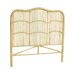 Aubry Gaspard Tête de lit rotin - Naturel Tête de lit rotin - Rotin naturel - Design ajouré - Compatible pour 160 cm - Dimensions 160x4x147 cm