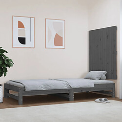 VIDAXL Tête de lit murale 82 cm - Gris