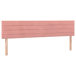 vidaXL Lot de 2 Têtes de lit - Rose