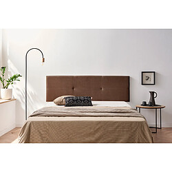 Acheter Tête de Lit Tapisée ALMA Aqualine 90x50x5 cm - Chocolat - Moonia