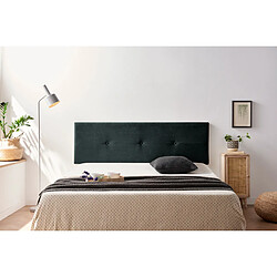 Avis Tête de Lit Tapisée NAPOLI Aqualine 130x50x5 cm - Noir - Moonia