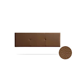 Tête de Lit Tapisée ALMA Simili cuir 145x50x5 cm - Marron - Moonia