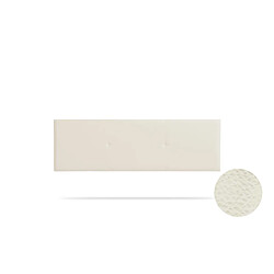 Tête de Lit Tapisée ALMA Simili cuir 130x50x5 cm - Blanc Cassé - Moonia