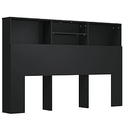 vidaXL Armoire de tête de lit - Noir