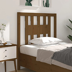 vidaXL - Marron miel Tête de lit en bois - Bois massif de pin - 106x4x100 cm - Style classique