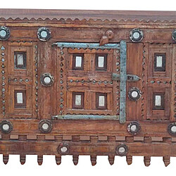 Pegane Tête de lit 160 cm - Marron chocolat pas cher