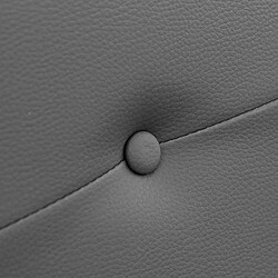 Avis Pegane Tête de lit 160 cm simili cuir - Gris