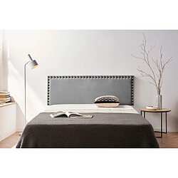 Avis Tête de Lit Tapisée MODENA Aqualine 90x55x8 cm - Gris Clair - Moonia