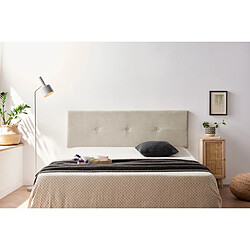 Tête de Lit Tapisée NAPOLI Aqualine 115x50x5 cm - Beige Toast - Moonia