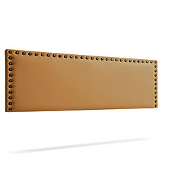 Avis Tête de Lit Tapisée MODENA Simili cuir 90x55x8 cm - Marron Clair - Moonia