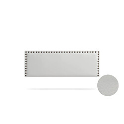 Tête de Lit Tapisée MODENA Simili cuir 115x55x8 cm - Gris Clair - Moonia