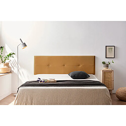 Avis Tête de Lit Tapisée NAPOLI Simili cuir 115x50x5 cm - Marron Clair - Moonia