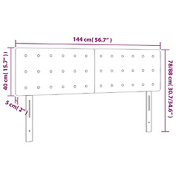 Vidaxl Têtes de lit 2 pcs 72x5x78/88 cm - Blanc pas cher
