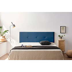 Avis Tête de Lit Tapisée NAPOLI Simili cuir 90x50x5 cm - Bleu Foncé - Moonia