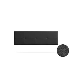 Tête de Lit Tapisée NAPOLI Simili cuir 130x50x5 cm - Noir - Moonia