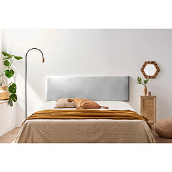 Tête de Lit Tapisée NOVA Simili cuir 115x50x5 cm - Argent - Moonia