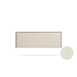 Tête de Lit Tapisée MODENA Simili cuir 130x55x8 cm - Blanc Cassé - Moonia