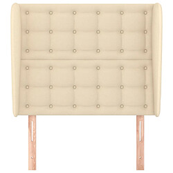 Avis vidaXL Tête de lit avec oreilles - Crème 93 cm