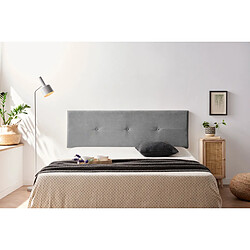 Avis Tête de Lit Tapisée NAPOLI Aqualine 115x50x5 cm - Gris Clair - Moonia