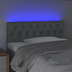 Avis vidaXL Tête de lit à LED - Gris clair