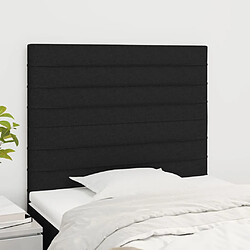 vidaXL Têtes de lit 2 pcs - Noir Tissu