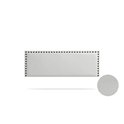 Tête de Lit Tapisée MODENA Simili cuir 130x55x8 cm - Gris Clair - Moonia