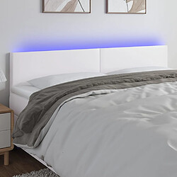 vidaXL Tête de lit LED - Blanc