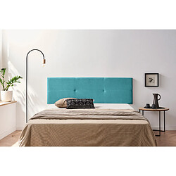 Tête de Lit Tapisée ALMA Aqualine 160x50x5 cm - Turquoise - Moonia