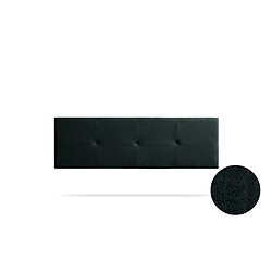 Tête de Lit Tapisée ALTEA Aqualine 145x50x5 cm - Noir - Moonia