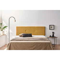 Avis Tête de Lit Tapisée ALMA Aqualine 115x50x5 cm - Moutarde - Moonia