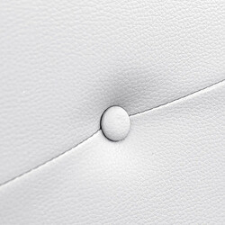Pegane Tête de lit simili cuir - Blanc