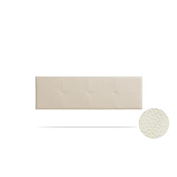 Tête de Lit Tapisée ALTEA Simili cuir 115x50x5 cm - Blanc Cassé - Moonia