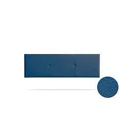 Tête de Lit Tapisée ALMA Simili cuir 115x50x5 cm - Bleu Foncé - Moonia