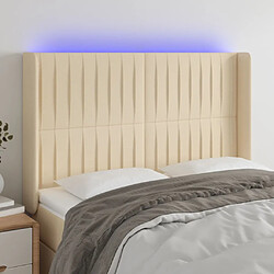 vidaXL Tête de lit à LED - Crème