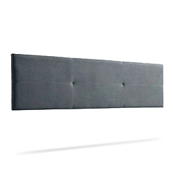 Avis Tête de Lit Tapisée ALMA Aqualine 90x50x5 cm - Gris Foncé - Moonia