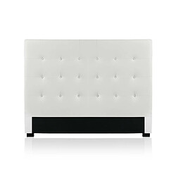 Tête de lit capitonnée 160cm - Blanc Simili