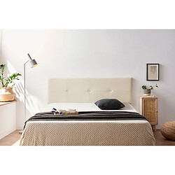 Avis Tête de Lit Tapisée NAPOLI Simili cuir 170x50x5 cm - Blanc Cassé - Moonia