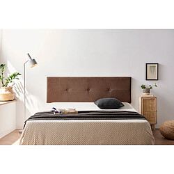 Avis Tête de Lit Tapisée NAPOLI Aqualine 115x50x5 cm - Chocolat - Moonia