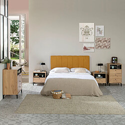 Marckonfort Tête de lit tapissée - moutarde