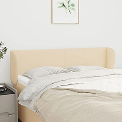 vidaXL Tête de lit avec oreilles 147x23x78/88 cm Crème
