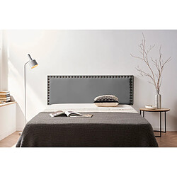 Tête de Lit Tapisée MODENA Simili cuir - 170 x 55 cm - Gris Foncé - Moonia