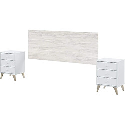 Pegane Tête de lit moderne - Blanc